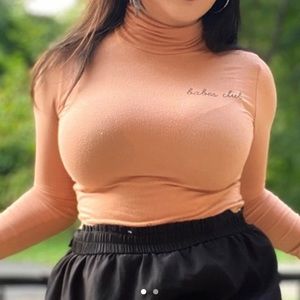 Pink/ Salmon Turtleneck